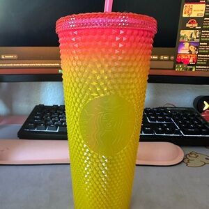 Starbucks Thailand Bling pink and yellow Gradient Tumbler